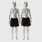 Both silver figures with shorts