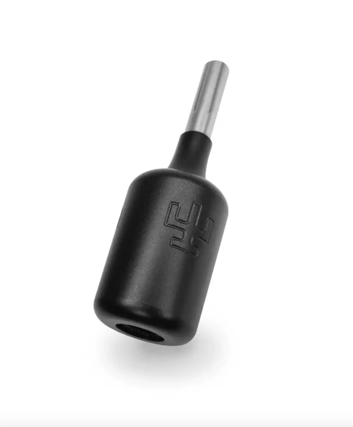 VLAD BLAD verstellbarer Aluminium-cartridge-Griff 30mm mit schwarzem gummiertem Griff und metallisch silbernem Schaft mit geprägtem Logo