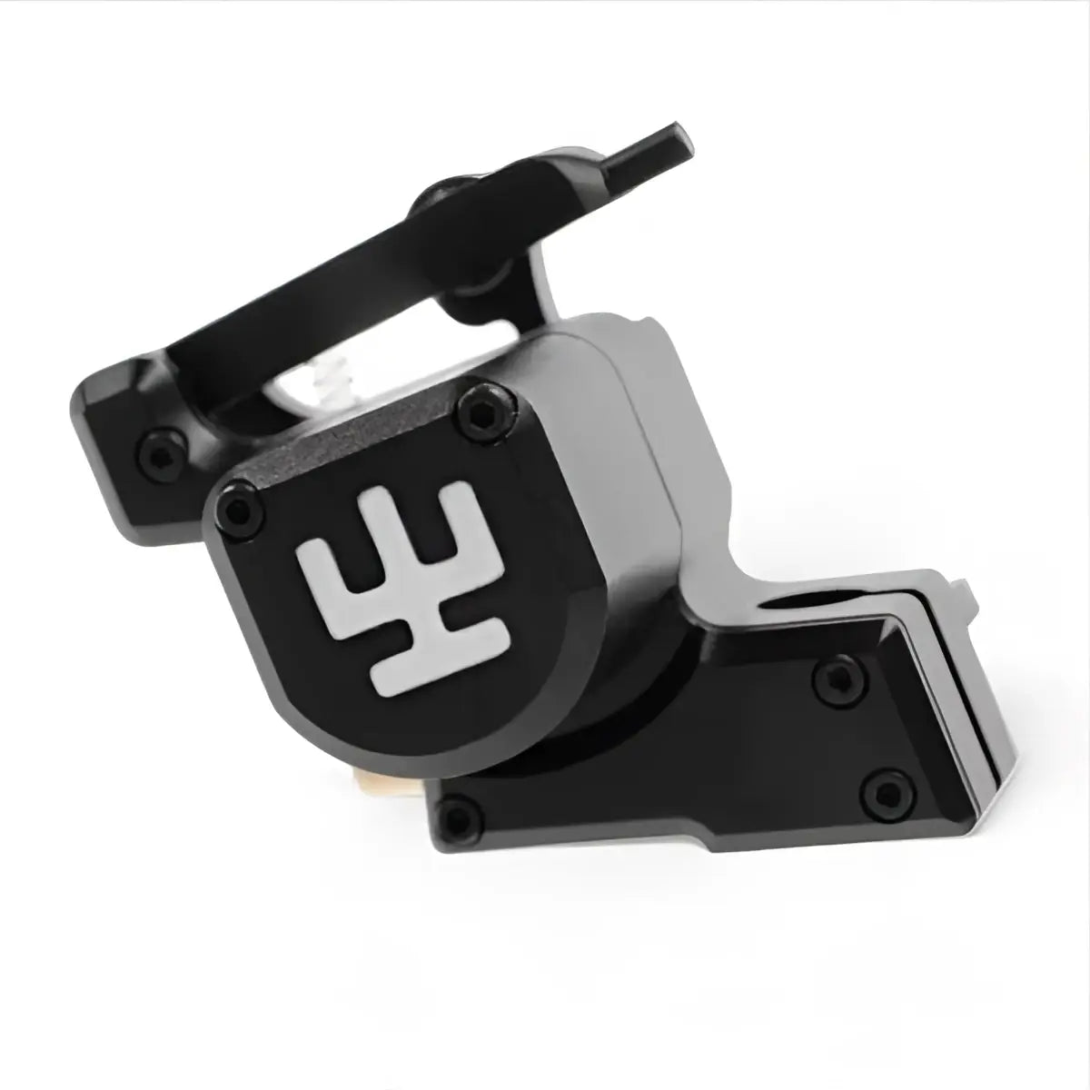 Schwarze VLAD BLAD Avenger 2 Pro Tattoo-Maschine mit weißem stilisiertem Logo an der Seite, das die Produktdetails zeigt