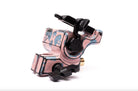 VLAD BLAD Avenger 2 Pro Skull Baby-Pink-Tätowiermaschine mit rosa-blauem Schädelmuster und schwarzen Akzenten