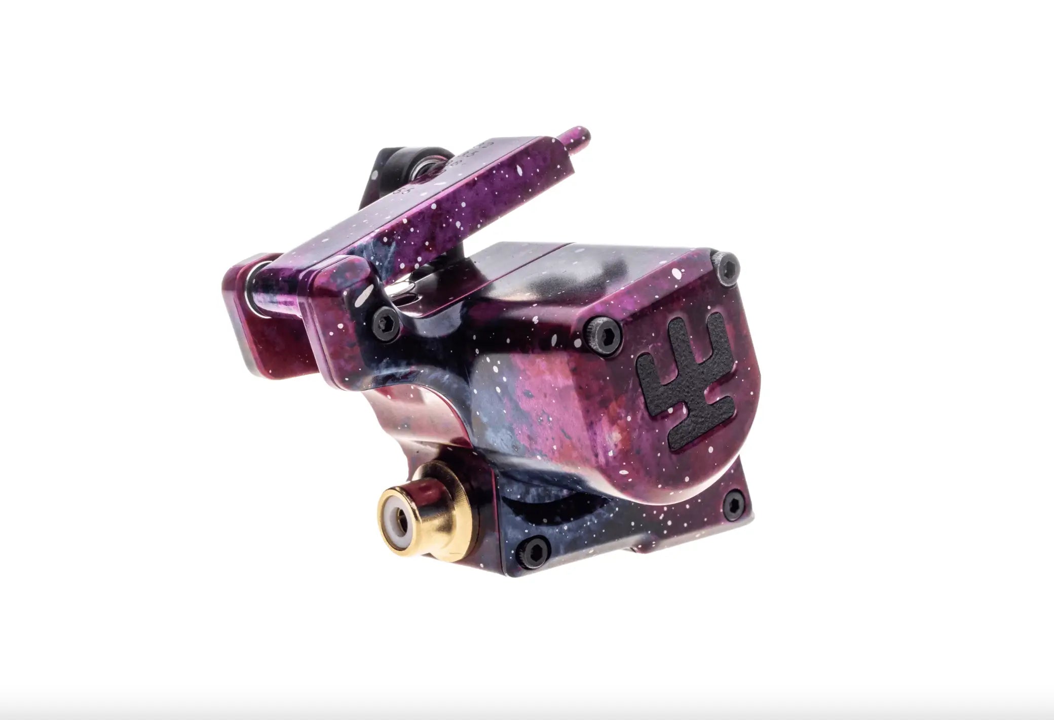 Purple Galaxy-Themen VLAD BLAD Avenger 2 Pro Space Tätowiermaschine mit metallischem Finish und schwarzem Logo
