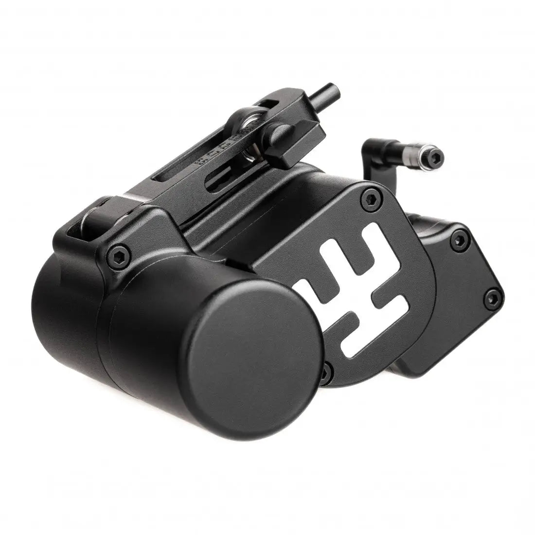 Schwarzes Kamera-Rig mit matter Oberfläche Vlad Blad Avenger 4 Pro mit weißem stilisiertem Logo an der Seite