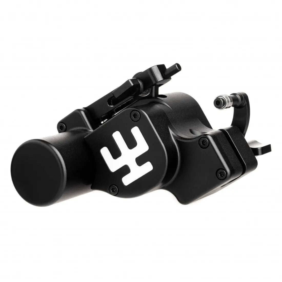 Blacke VLAD BLAD Avenger 4 Pro Tattoomaschine mit weißem stilisiertem Logo an der Seite für den professionellen Einsatz beim Tätowieren
