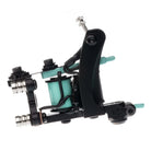 alt
Vladi blad Coil Blacker Packer Air Tattoo-Maschine mit schwarzem Rahmen, türkisfarbenen Spulen und metallischen Akzenten