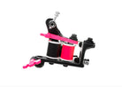 Vlad Blad Coil Blacker Packer Air Tätowiermaschine in Schwarz und Pink mit roten cartridges und Farben für den professionellen Einsatz