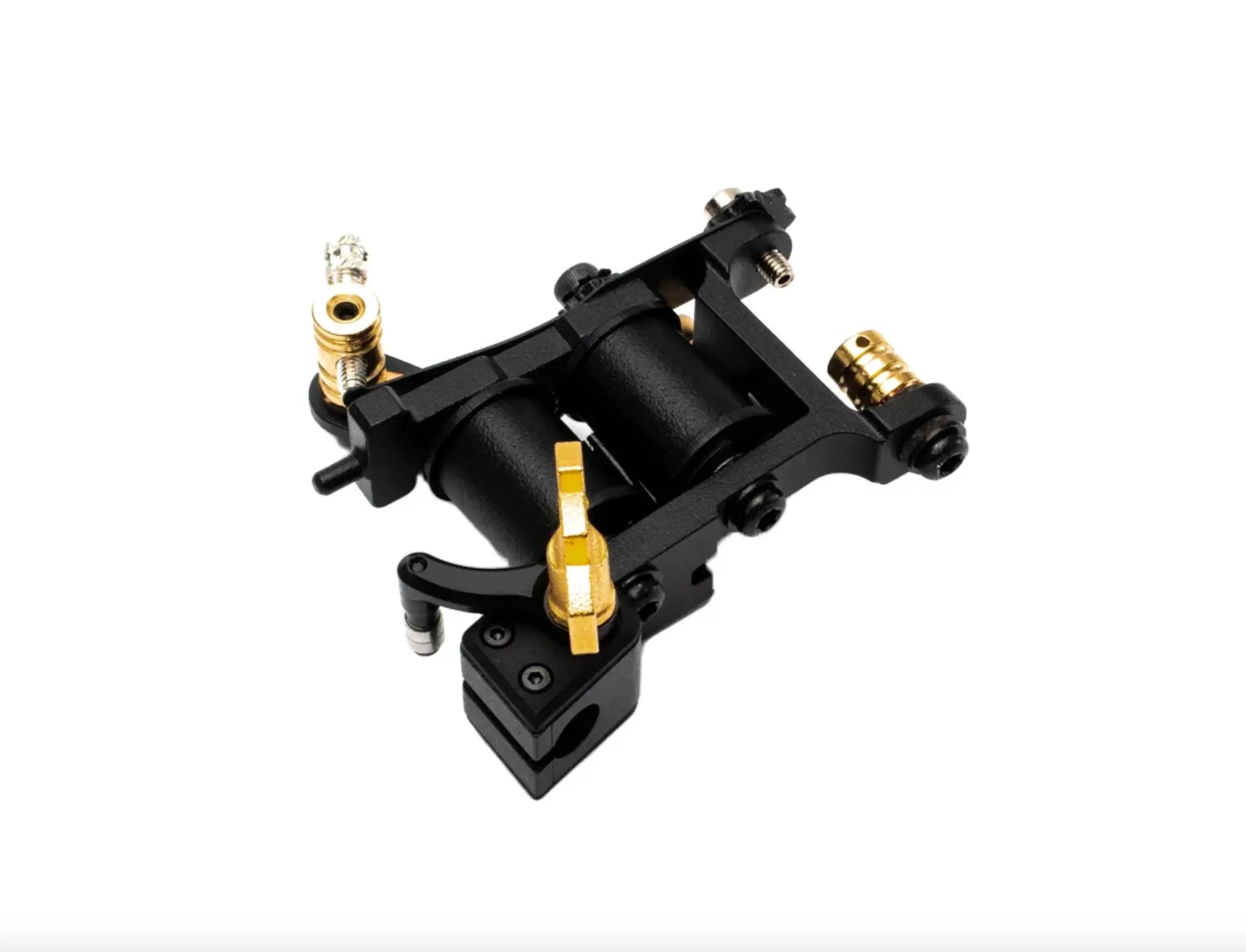 VLAD BLAD Coil Blacker Packer Pro Tätowiermaschine in Schwarz und Gold mit schlankem industriellem Design