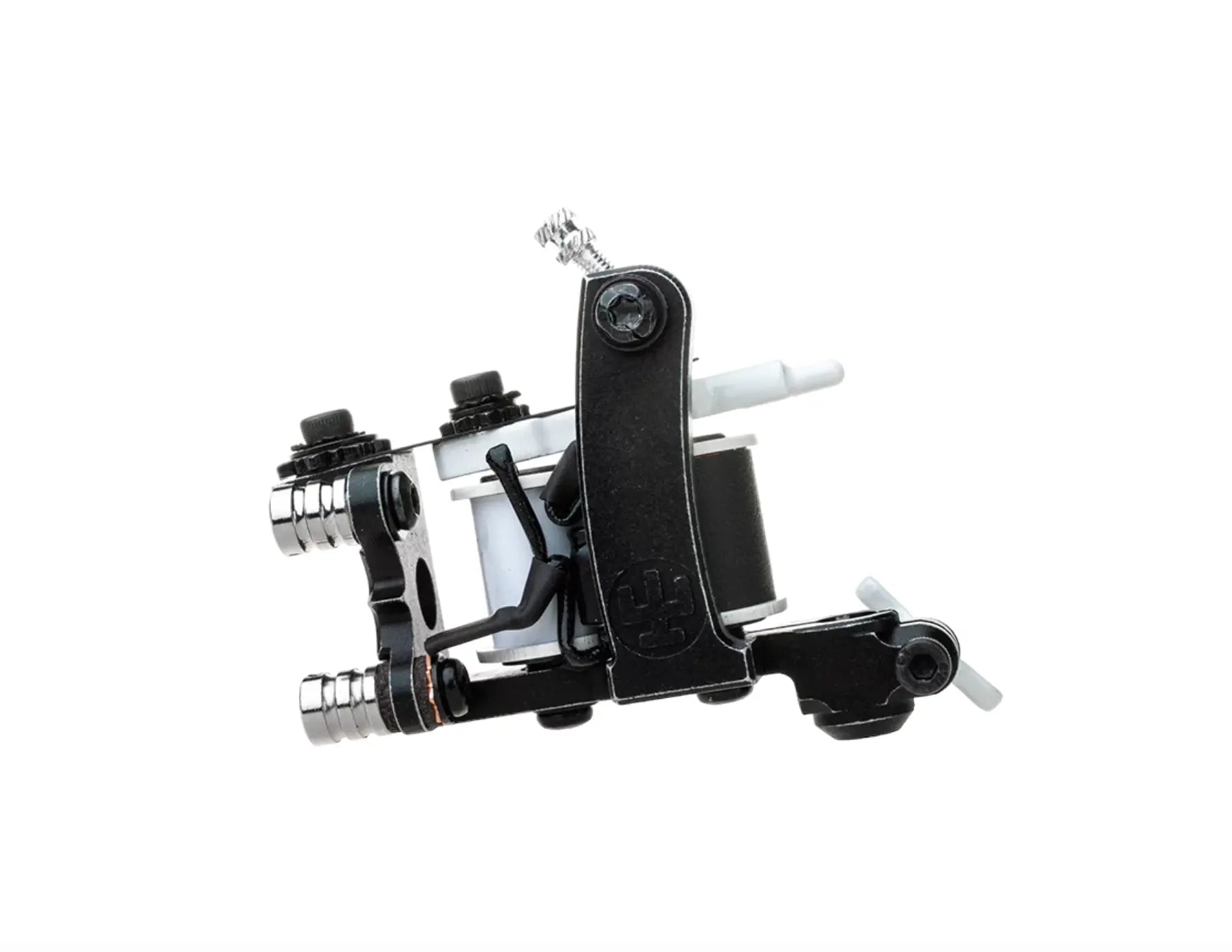 alt
Schwarze und silberne Coil-Tätowiermaschine mit elegantem industriellem Design Vladi Blad Infinite Liner Air für präzises Tätowieren
