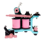 VLAD BLAD Coil Infinite Liner Pro Tätowiermaschine in Bubblegum-Blau und Pink mit Dual Coils, schwarzen Akzenten und Metallic-Finish