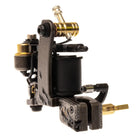 Schwarze und goldene VLAD BLAD Coil-Tätowiermaschine mit robustem industriellem Design für präzise, endlose Liner-Pro-Arbeiten