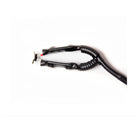 Black braided vlad blad rca adaptor cable with textured ergonomic grip and metallic connectors for audio use