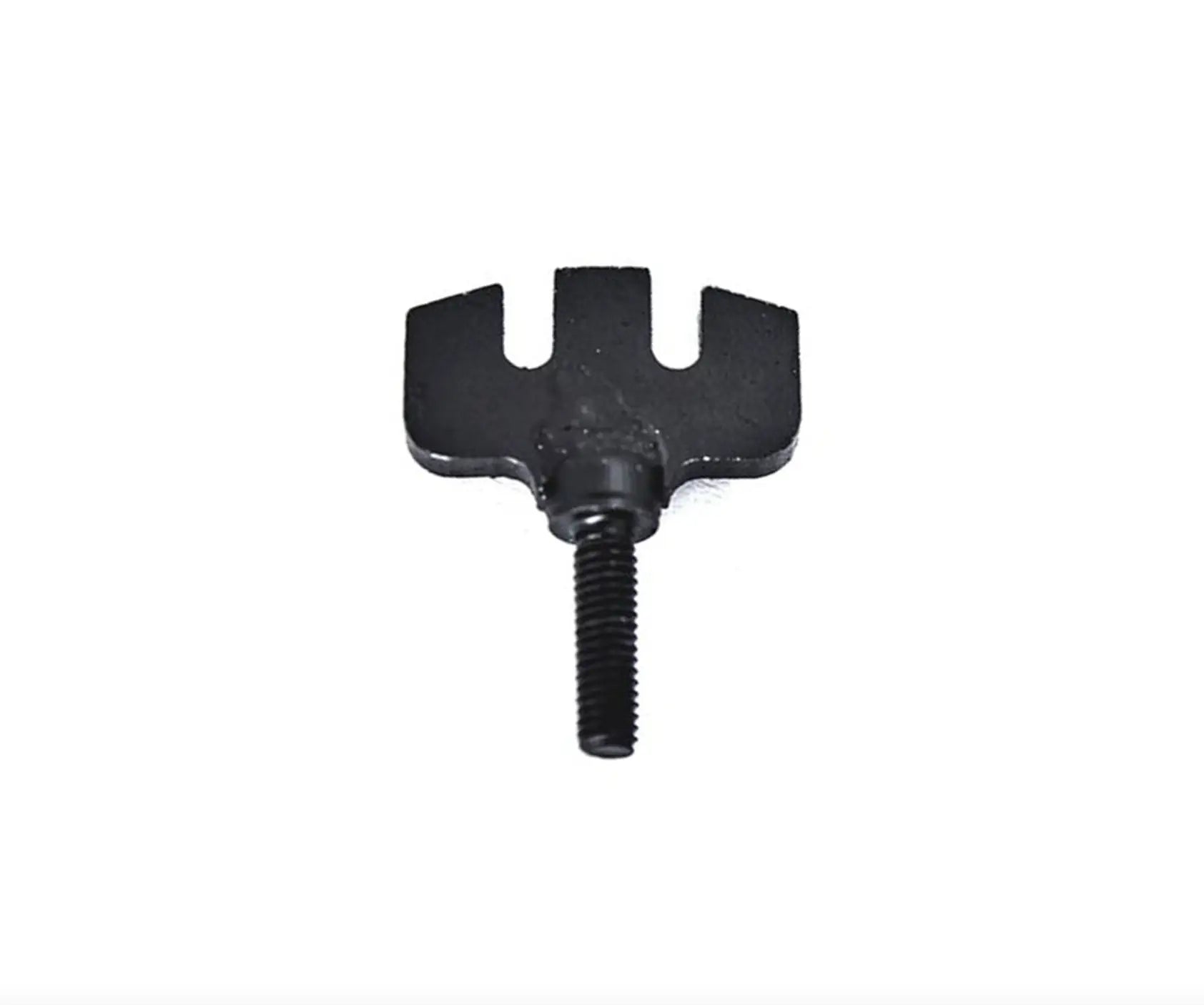 Schwarze Metall-Flügelmutter mit Gewindeschaft zur Verwendung mit dem VLAD BLAD Skeleton-Key-Verschlussmechanismus