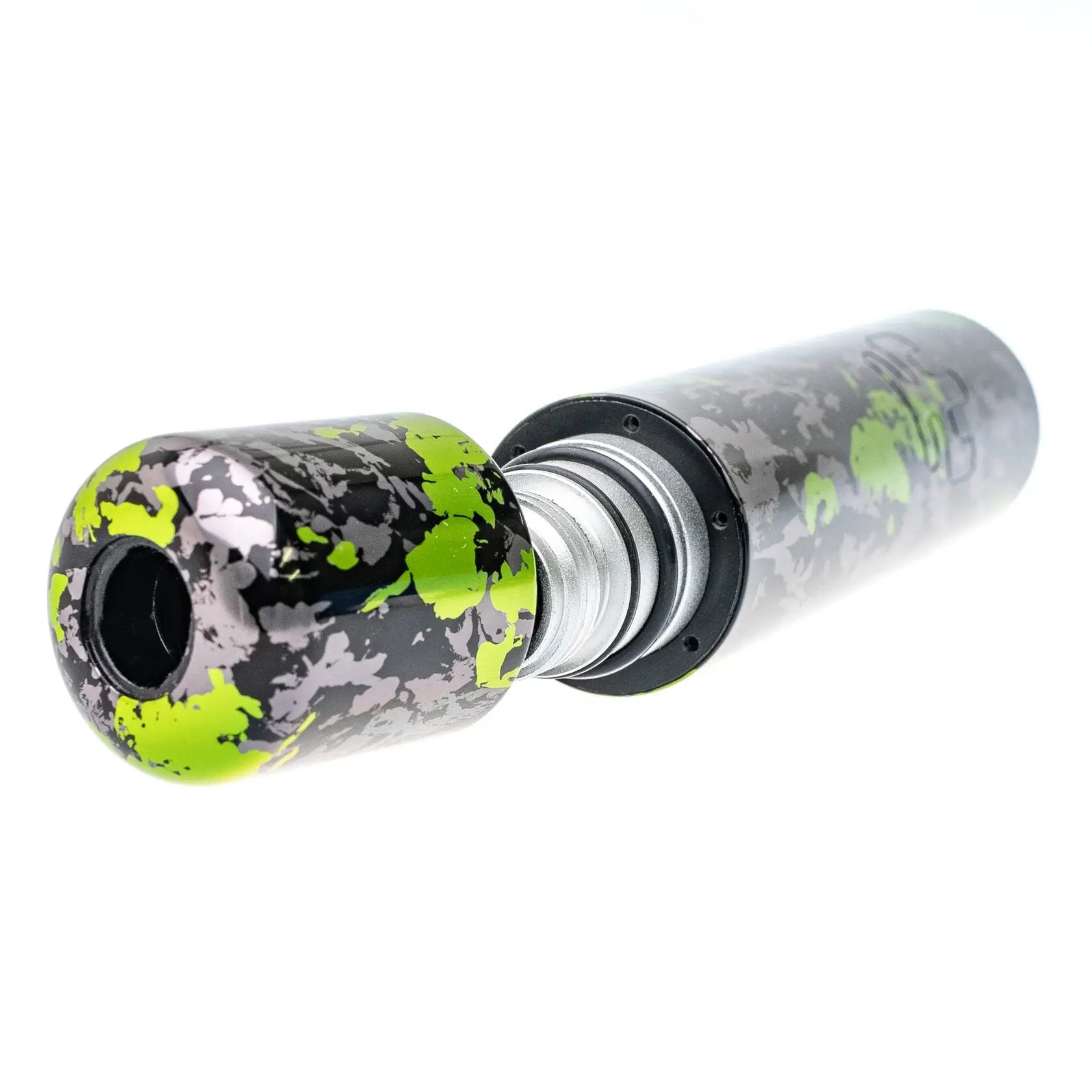 Vlad blad ultron 4 vape pen with sleek cylindrical design and neon green black camouflage glossy finish