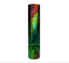A vibrant galaxy-themed VLAD BLAD Ultron 4 Cosmic Magic lip balm with red green gold speckles in clear casing