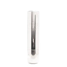 A sleek cylindrical silver lipstick tube with reflective metallic finish and embossed branding for vlad blad ultron 4 nickel