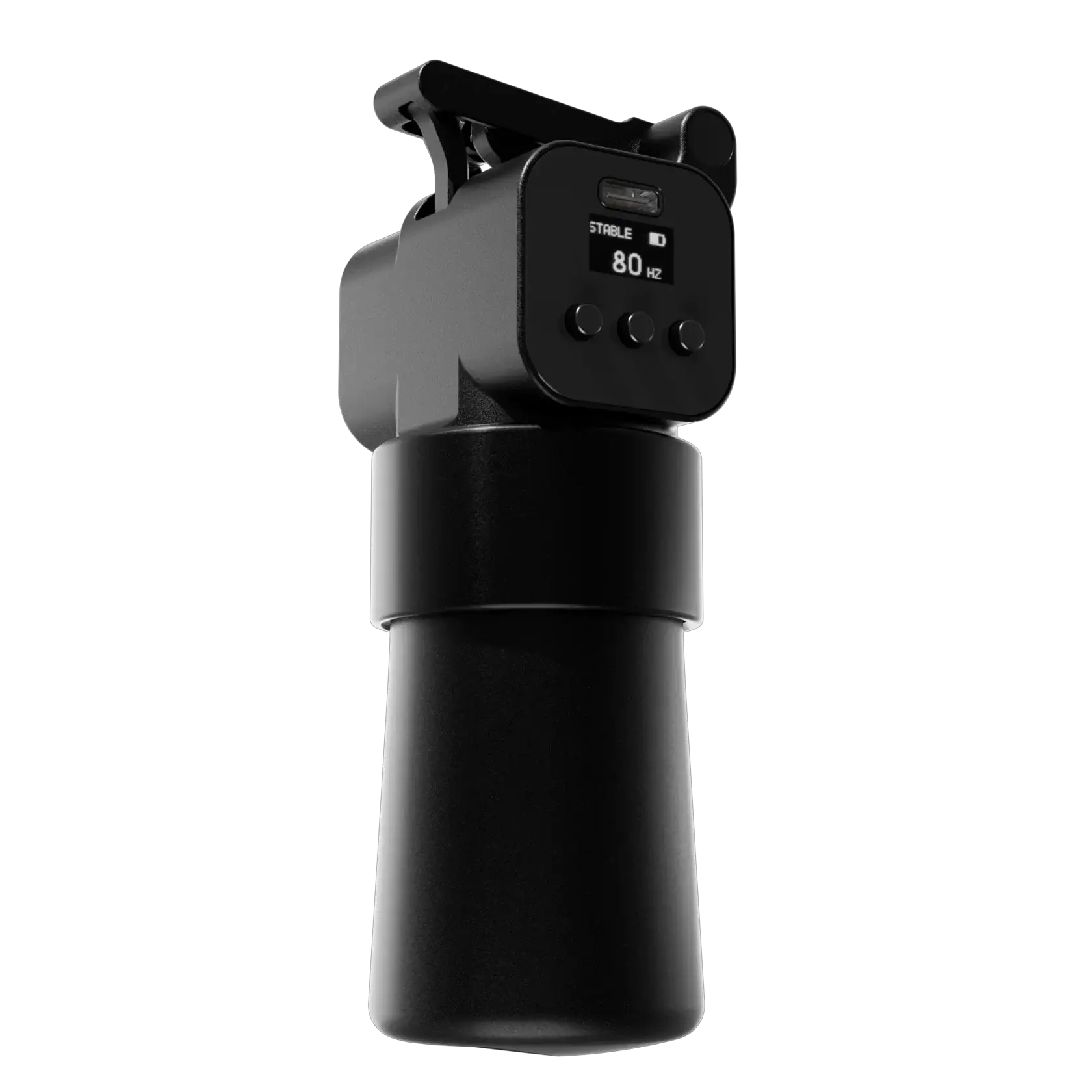 Vlad blad ultron 4 pro blackout black matte-finish camera stabilizer with digital display showing stable 80 hz and three control buttons