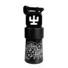 alt
Vladi blad ultron 4 pro schwarze zylindrische Wasserflasche mit weißen floralen Blattmustern und schwarzem Deckel mit weißem Logo