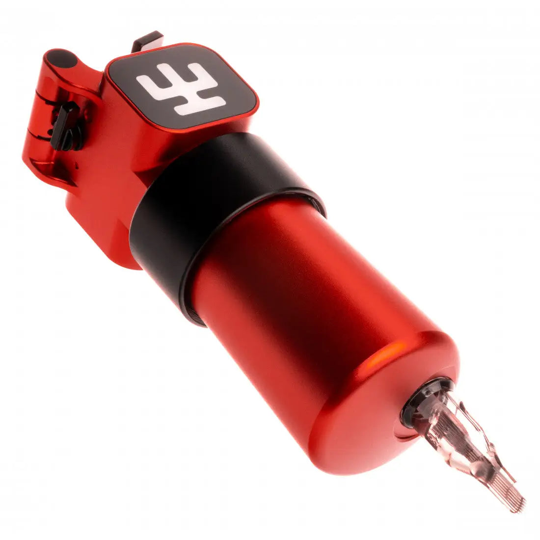 Red und schwarze VLAD BLAD Ultron 4 Pro Tätowiermaschine mit elegantem Metallic-Finish für den professionellen Einsatz