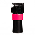 Schwarzer und leuchtend pinker VLAD BLAD Ultron 4 Pro CSNP Gimbal-Stabilisator mit digitaler Anzeige, die den Stabilisationsstatus zeigt