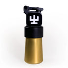 alt
Schwarze und goldene Metall-Wasserflasche Vladi Blad Ultron 4 Pro Hard Point mit schlankem zylindrischem Korpus und schwarzem Deckel mit weißem Kaktus-Logo