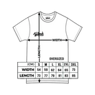 White oversized unisex cotton t-shirt with wolfpack clothing logo on chest and collar from hell within collection